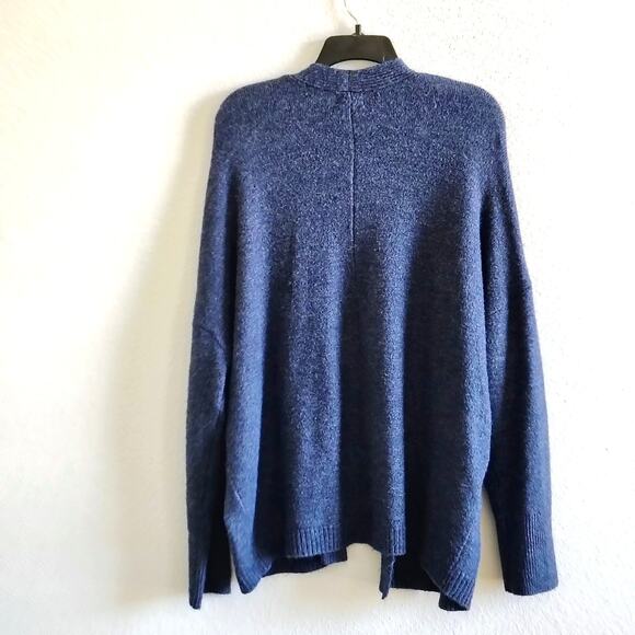 Old Navy Women Large Navy Blue Open Front Cardigan Sweater Top Soft Cozy Stretch - Picture 6 of 6